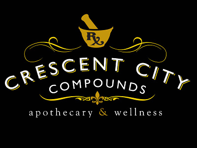 Crescent City Componds apothecary crescent city logo new orleans pharmacy