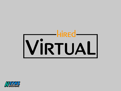 HIred Virtual design flat graphic icon modern sleek vector