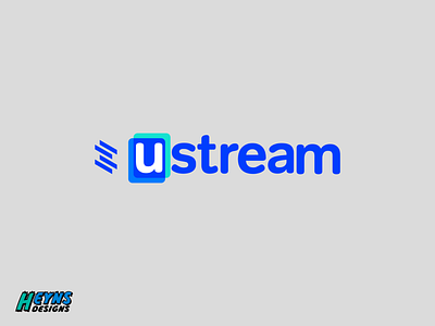 Ustream design flat graphic icon logo modern sleek vector