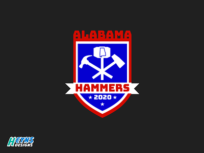 Alabama Hammers design flat graphic icon logo modern sleek vector