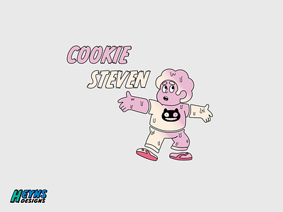 Cookie Steven cartoon design flat graphic icon logo modern sleek vector