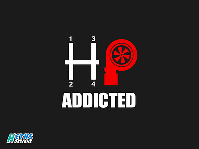 HP Addicted design flat graphic icon logo modern sleek vector