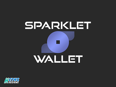 Sparklet Wallet design flat graphic icon logo modern sleek vector