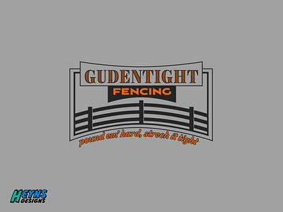 Gudentight Fencing design flat graphic icon logo modern sleek vector