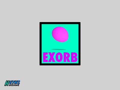 Exorb design flat graphic icon logo modern sleek vector