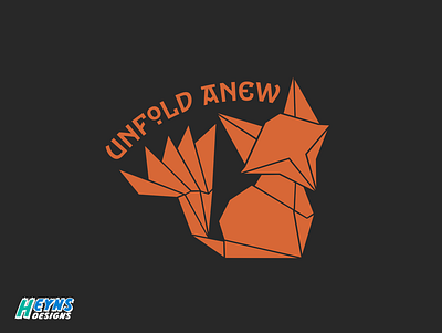Unfold Anew design flat graphic icon logo modern sleek vector