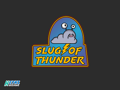 Slug Of Thunder cartoon design graphic icon logo modern sleek vector