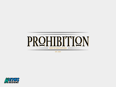 Prohibition design graphic logo restaurant sleek