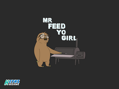 Mr. Feed Yo Girl cartoon design graphic logo modern sleek vector