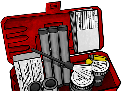 CSI Latent Fingerprinting Kit Icon illustration