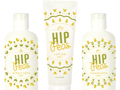 Hip Peas Packaging baby line natural ingredients organic packaging pattern product design