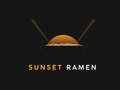 Sunset Ramen artwork design food food logo graphic design illustration logo logo design logo inspiration logo maker noodle logo noodles photoshop ramen ramen logo restaurant restaurant logo sunsets visual art visual design