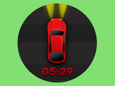 Red Car Watch face