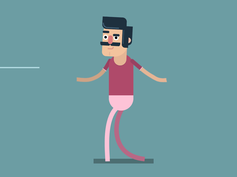 French Hipster after effects animation duik french hipster walkcycle