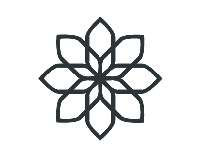 Modern Rosette flower icon rosette