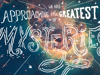 Universe Mysteries: Typography in Progress mysteries space typography universe