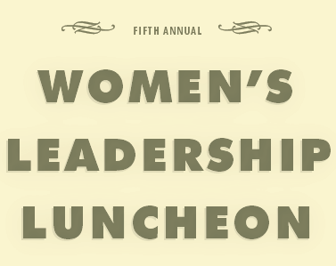 Women's Leadership Luncheon invitation typography