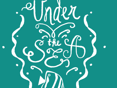 Under the Sea T-shirt fish kelp sea typography under the sea