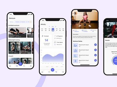 Fitness Mobile App app design fitnessapp ui