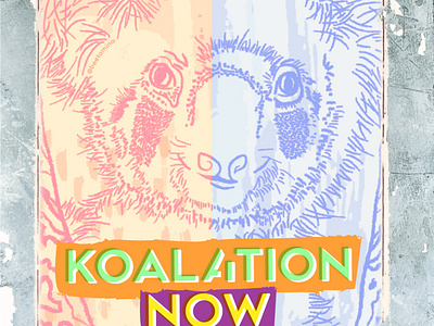 KOALITION 🐨🐨🐨 artwork ecology graphicdesign illustration koala koala bear poster poster design wildlife