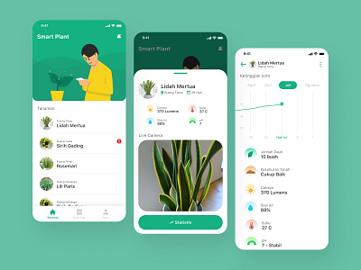 Smart Plant App agriculture application application ui design illustration internet of things iot plant smart smart plant ui ux