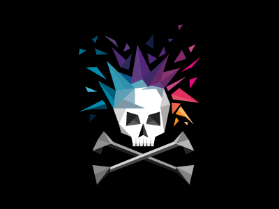 Punk Skull Illustration skull vector illustration stock skull and bones punk