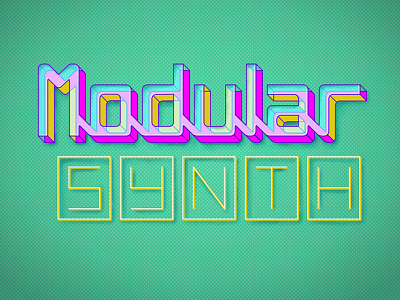 Modular synth affinitydesigner electronica handlettering illustration modular synth music typedesign