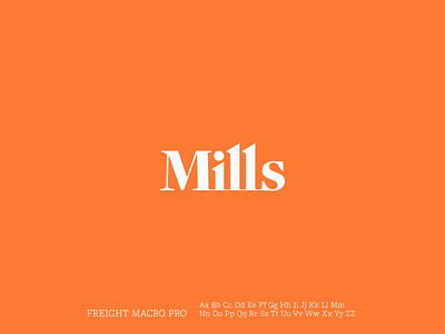 Mills branding logo minimal