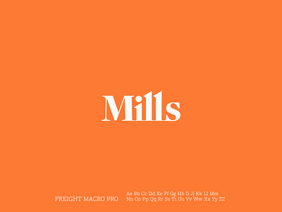 Mills branding logo minimal