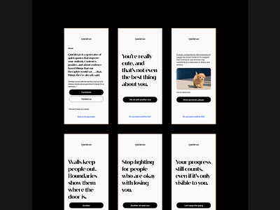 Quickles.io mobile design mobile typography ui web design