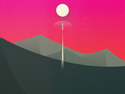 Lift-off flat illustration pink texture