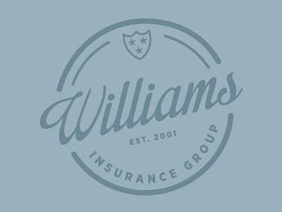 Williams blue branding logo logo design