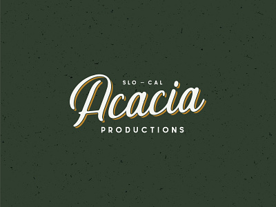 Acacia Productions Logo branding design logo typography