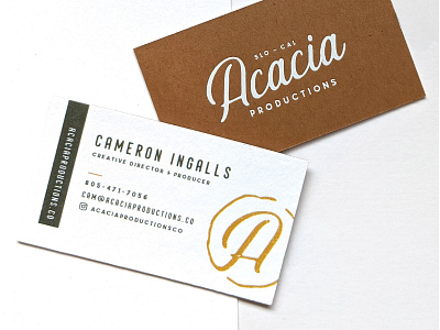 Acacia Productions Business Cards