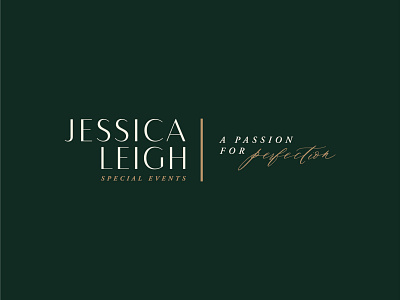 Jessica Leigh Special Events Logo branding design logo typography