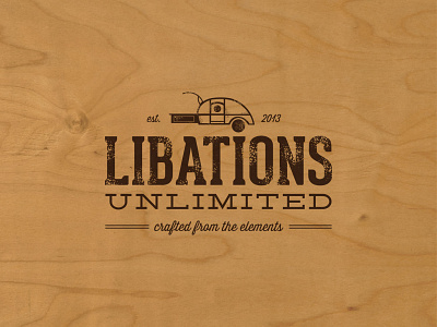 Libations Unlimited Logo branding design icon logo typography