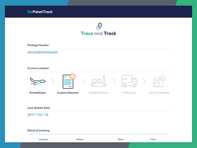 Package Tracking Page blue green icon onepage package trace track tracking web