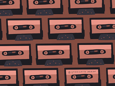Cassette Tapes adobe fresco audio cassette tapes graphic design illustrarion music nostalgia old technology pattern design patterns vintage