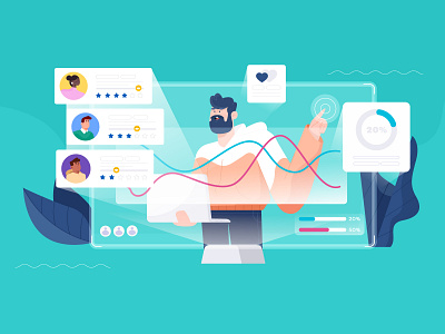 Remote Meetings blog character characters design illustration illustrator remote team