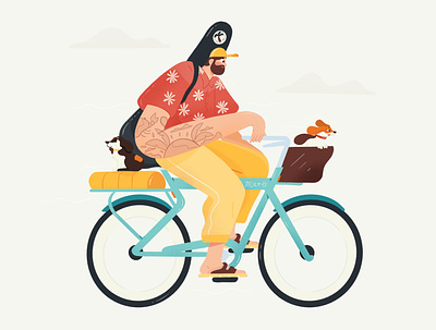 Mar, Illustration character characters cycle design dog dribbble illustration illustrator mar pet