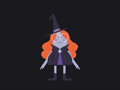 Happy Halloween! animation character characters design dribbble halloween illustration illustrator magic motion graphics witch