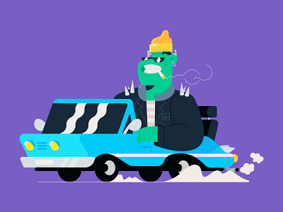 Frankenstein animation car character characters design dribbble frankenstein illustration illustrator