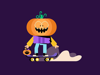 Pumpkin boy! animation character characters design dribbble halloween illustration illustrator pumpkin