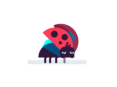 Coccinellidae character coccinellidae color icon illustration