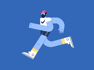 Letter C - Boy running 36daysoftype behance design dribbble illustration procreate type