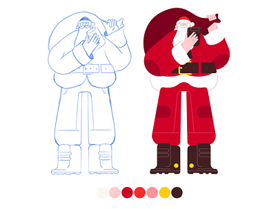 Santa Clous 02 character characters design dribbble illustration illustrator