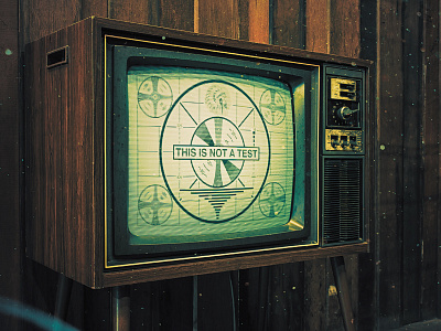 This Is Not A Test photoshop retro television tv