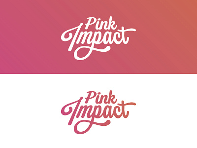Pink Impact logo pink pink impact script