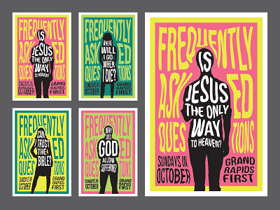 WIP posters for an upcoming sermon series caleb weidman colorful poster retro screen print