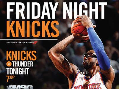 MSG Friday Night Knicks Newspaper Ad advertisement design knicks print